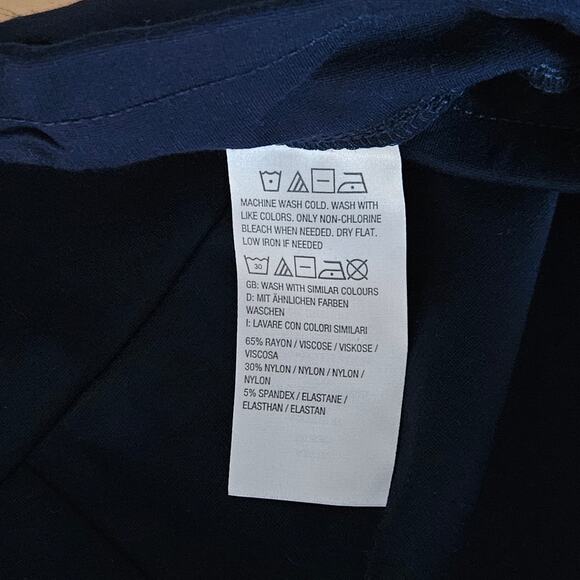 Susan Graver Every Day Regular Supreme Knit Slim Leg Pants Navy sz L EUC - Picture 5 of 9